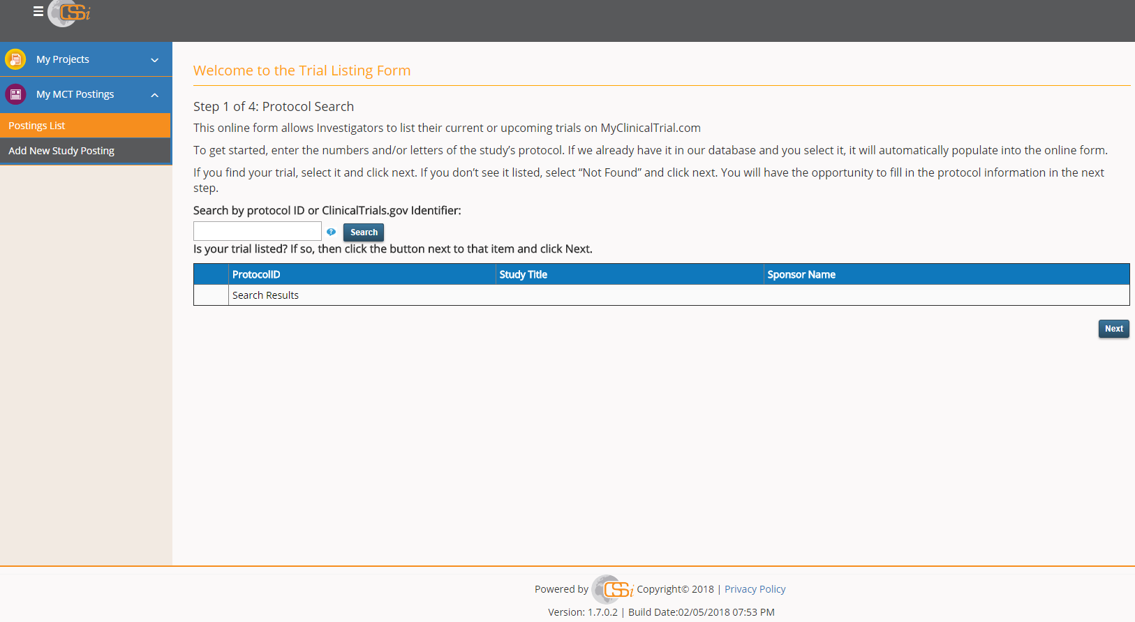 Post Your Active Clinical Trials page